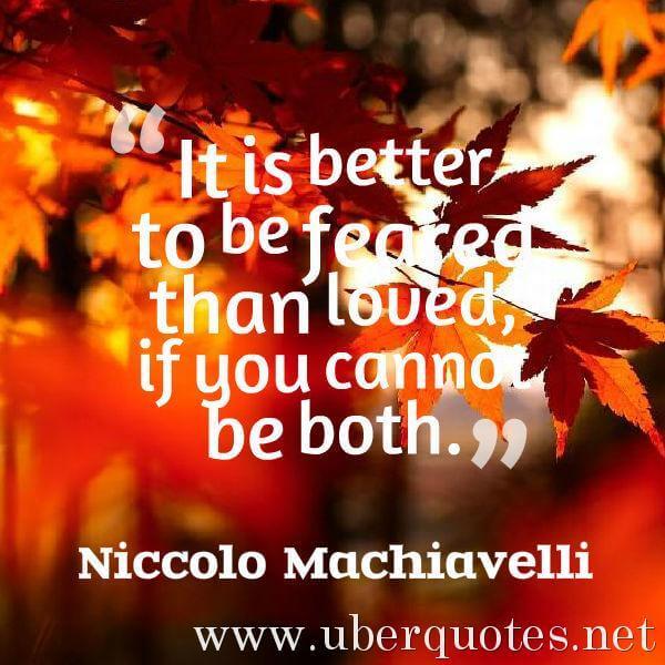 Fear quotes by Niccolo Machiavelli, UberQuotes