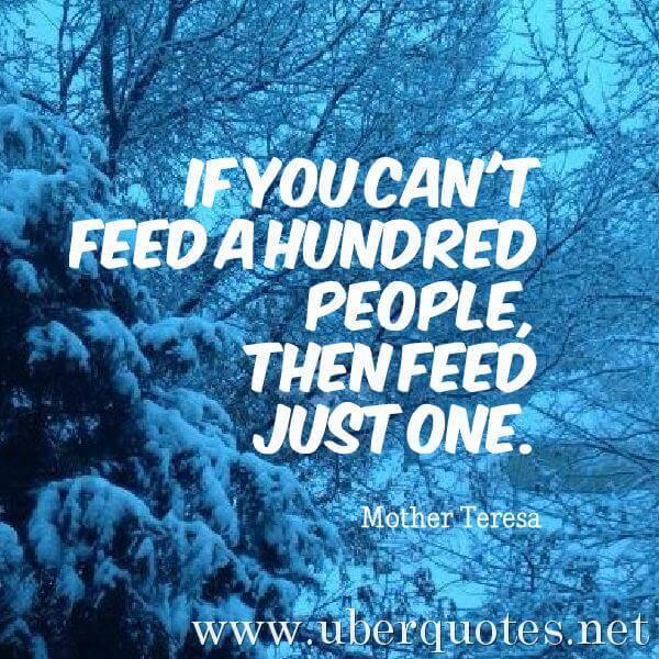 Food quotes by Mother Teresa, UberQuotes