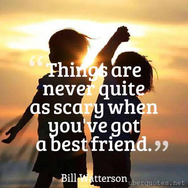 Friendship quotes by Bill Watterson, Best quotes by Bill Watterson, UberQuotes