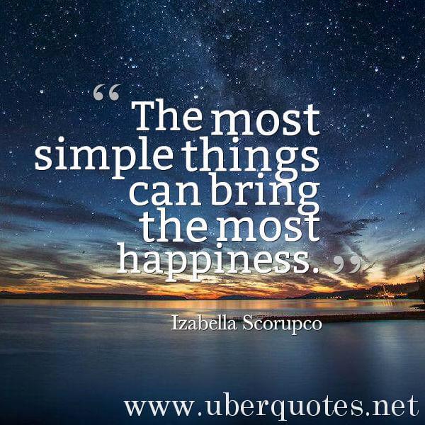 Happiness quotes by Izabella Scorupco, UberQuotes