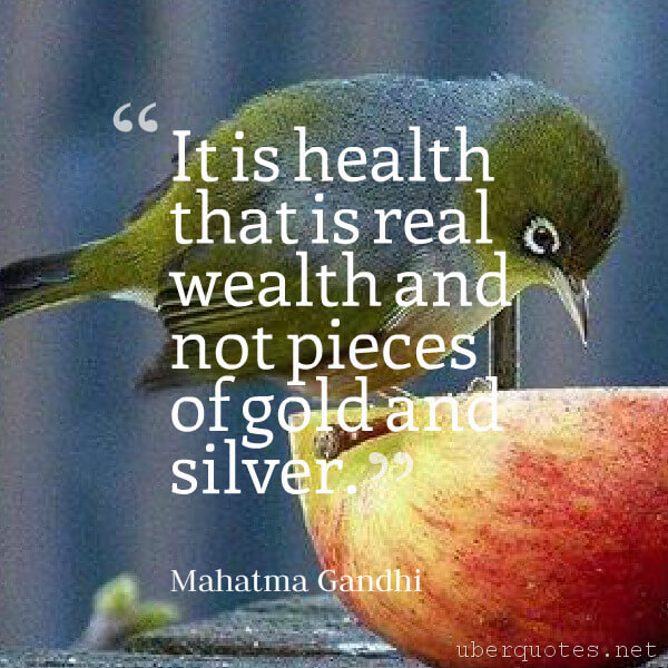 Health quotes by Mahatma Gandhi, UberQuotes