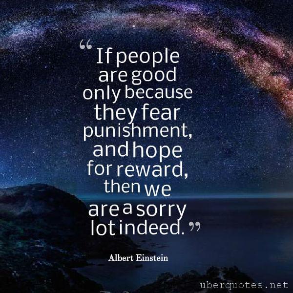 Hope quotes by Albert Einstein, Fear quotes by Albert Einstein, Good quotes by Albert Einstein, UberQuotes