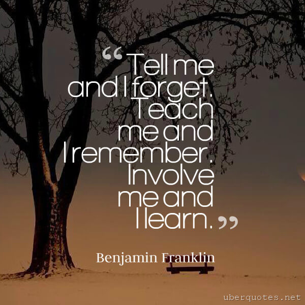 Learning quotes by Benjamin Franklin, UberQuotes