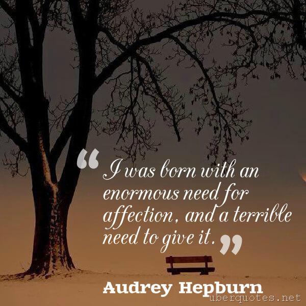 Love quotes by Audrey Hepburn, UberQuotes