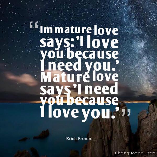 Love quotes by Erich Fromm, UberQuotes