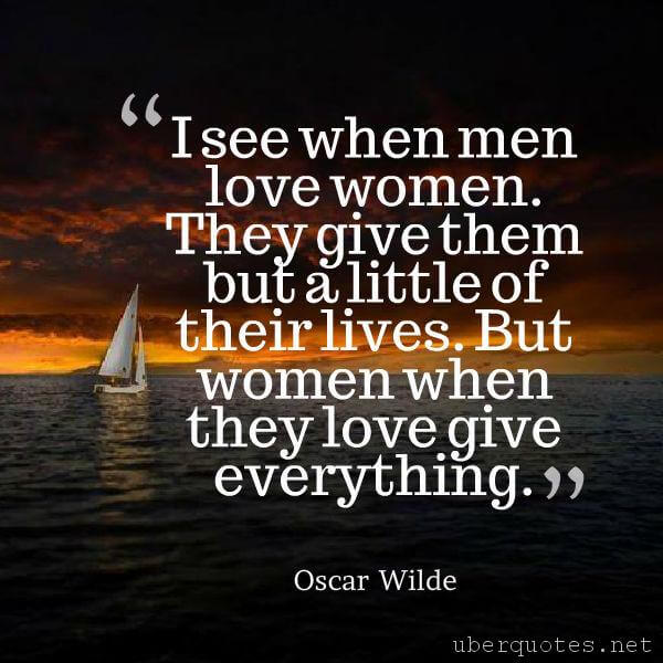 Love quotes by Oscar Wilde, Relationship quotes by Oscar Wilde, Women quotes by Oscar Wilde, Men quotes by Oscar Wilde, UberQuotes