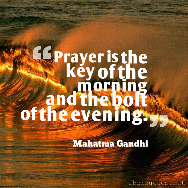 Morning quotes by Mahatma Gandhi, Religion quotes by Mahatma Gandhi, UberQuotes