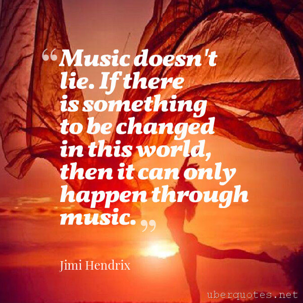 Music quotes by Jimi Hendrix, UberQuotes