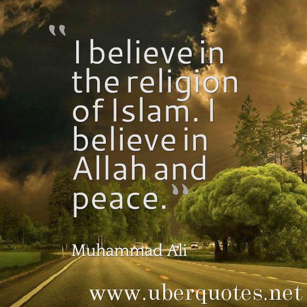 Peace quotes by Muhammad Ali, Religion quotes by Muhammad Ali, UberQuotes