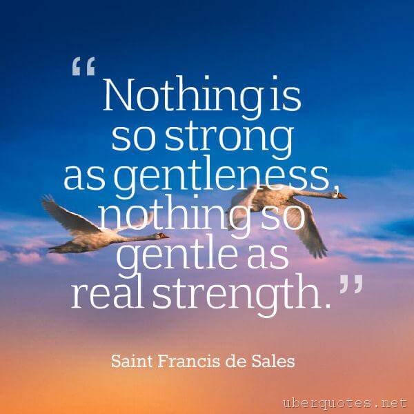 Strength quotes by Saint Francis de Sales, UberQuotes